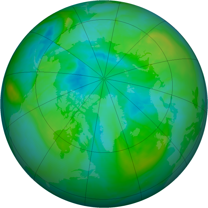 Arctic ozone map for 27 August 2015